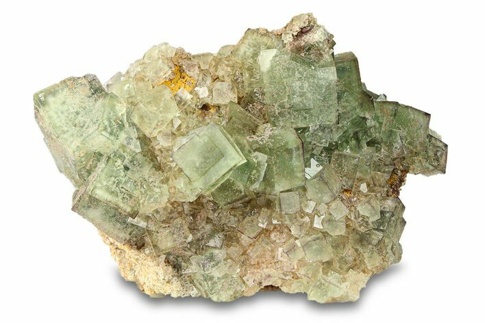 Blue-Green Cubic Fluorite Crystal Cluster - Morocco #293727